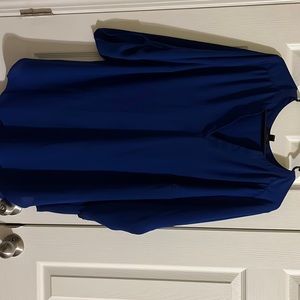 Women’s 3X Blue Dress Shirt 3/4 sleeve